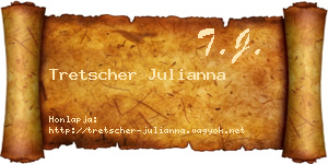 Tretscher Julianna névjegykártya